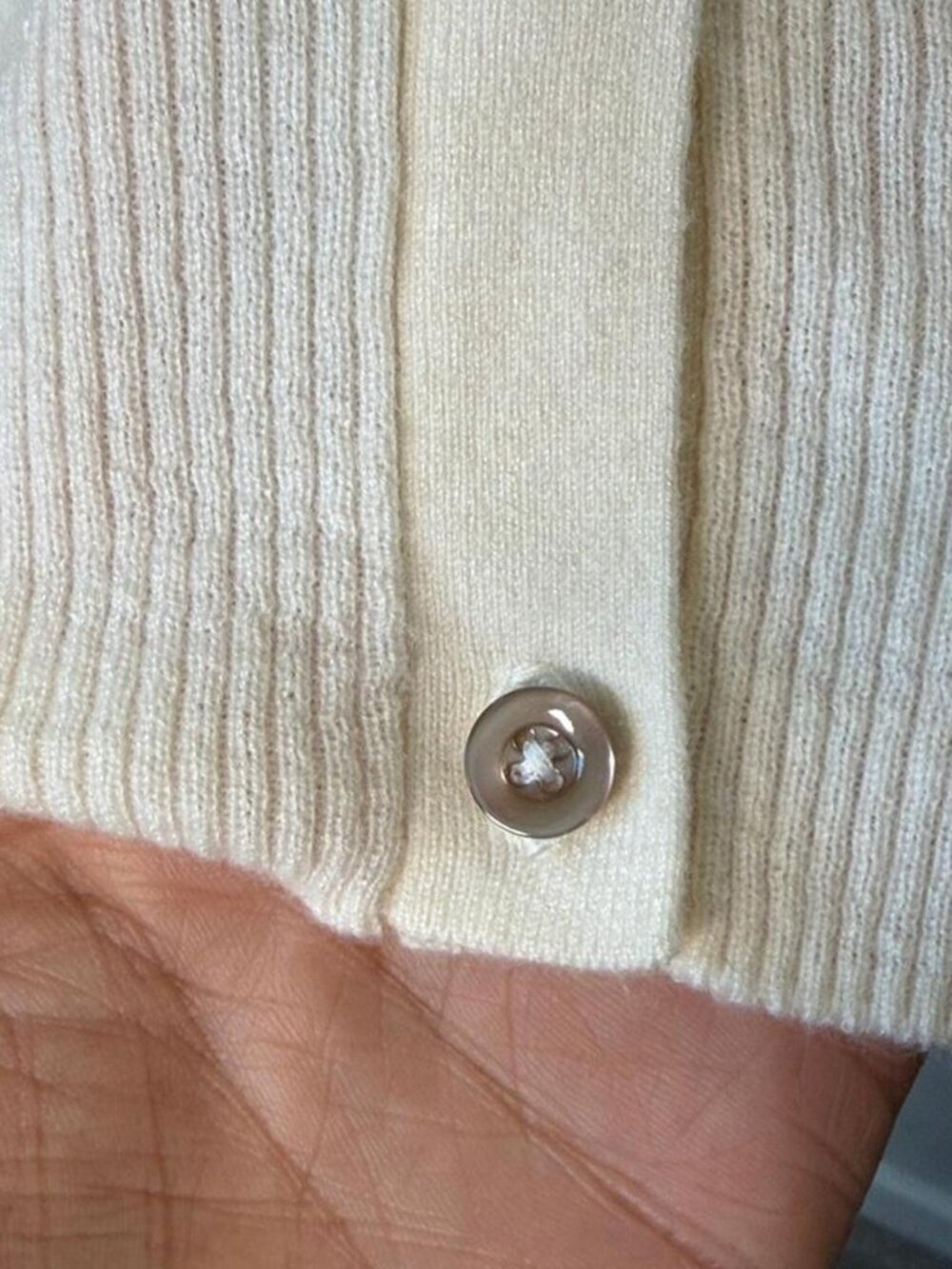 Massimo Dutti Ribbed Button Down Sweater Size M - Picture 4 of 5